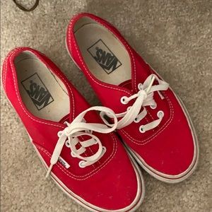 Red Authentic Vans